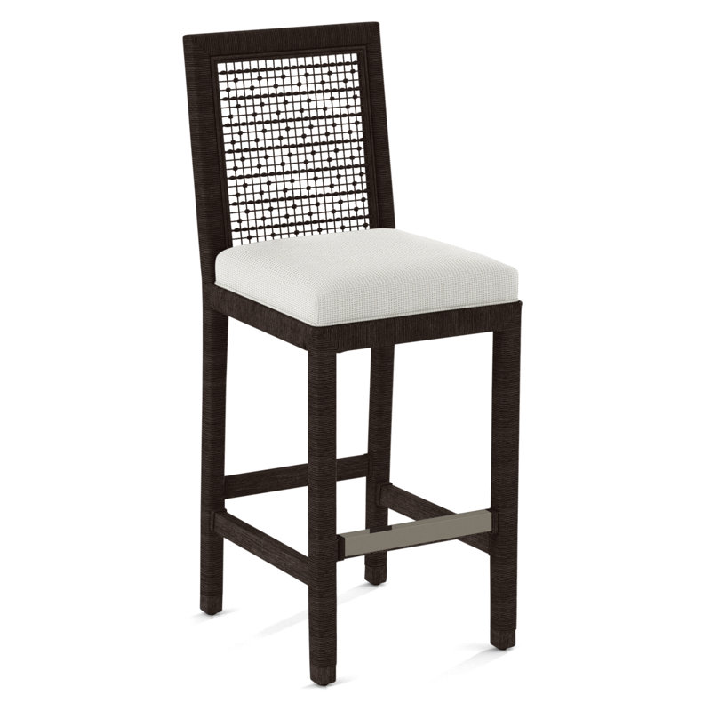 Pine Isle Upholstered Stool, Gray Performance Solid; 0307-81, Java