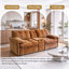 Canapé d'angle modulaire Cloud de 213 cm (83,86 po), canapé rembourré surdimensionné avec console centrale, porte-gobelets et pouf coulissant, canapé profond en tissu moelleux pour salon-1743781957