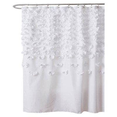 Lucia Single Shower Curtain in White