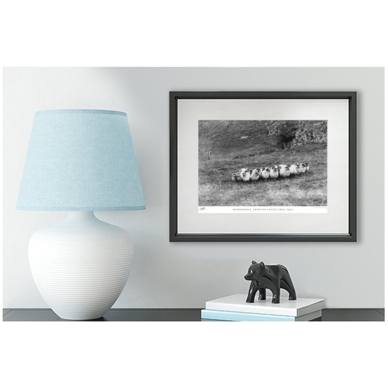 Borrowdale, Sheep On Castle Crag C1865 by Francis Frith - Single Picture Frame Print, 40cm H x 50cm W x 2.3cm D