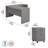 Echo 3 Piece Computer Desk Office Set-1142685688