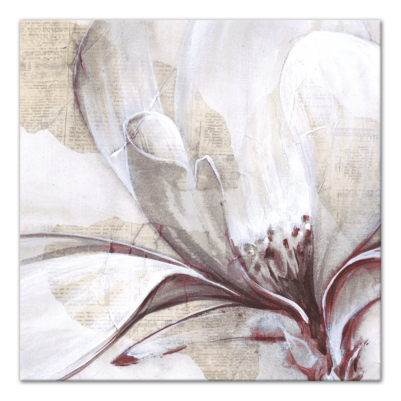 Winston Porter Flower - Painting Print on Canvas | Wayfair