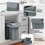 HOMCOM Under-Sink Kitchen Trash Bin, 2 Removable Recycling Containers, Grey