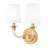Ain 2 Light Wall Sconce in Brushed Nickel-1846633966