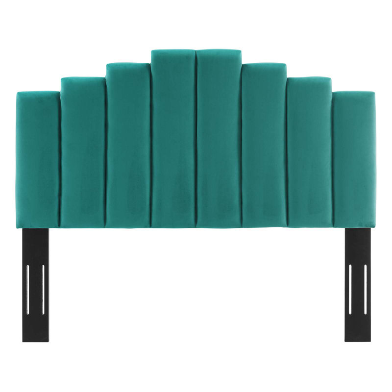 Modway Noelle Performance Velvet Headboard, Teal Plainweave, Twin
