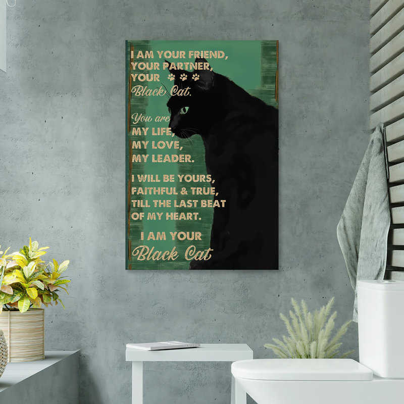 «I Am Your Black Cat», impression sur toile tendue, L 16 po x H 20 po