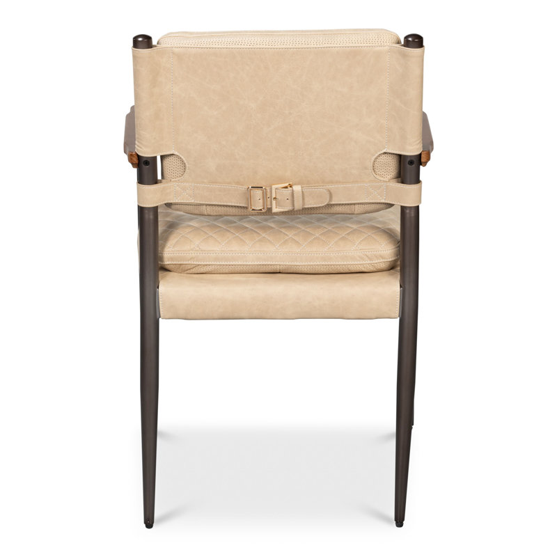 The Harley Leather Arm Chair, Cappuccino White
