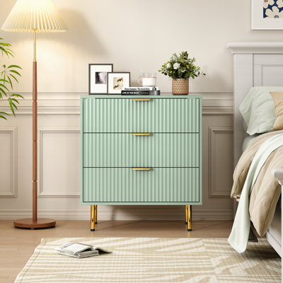 Table de chevet 3 tiroirs Sage Green