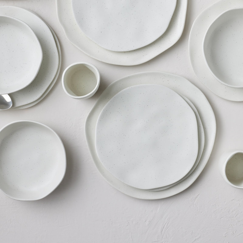 Service de table 32 pièces Stone by Mercer Project Hekonda, Blanc moucheté