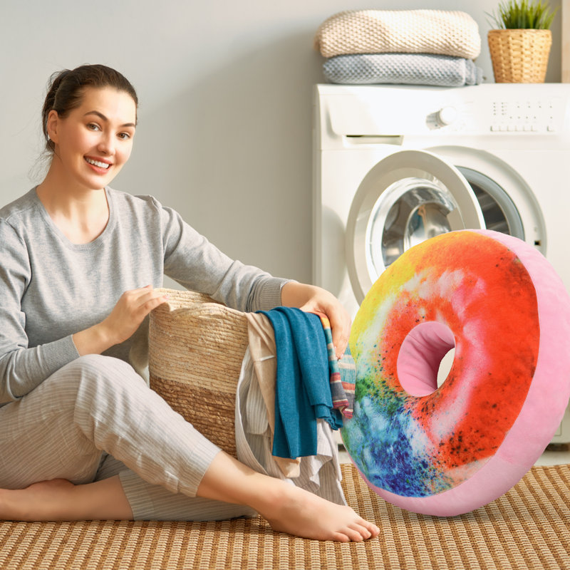 Print Reversible Throw Pillow