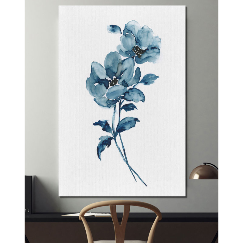 « blue botanique i », reproduction, H 18 po x l 12 po x P 1,5 po, Toile tendue