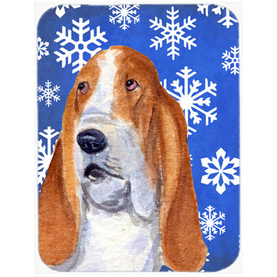 The Holiday Aisle Ashlynn Basset Hound Glass Cutting Board