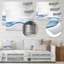 Toile abstraite murale, impression de vague d'eau 3D - Vague d'eau 3D-35124095-113139947