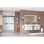 Miroir de 84 po x 36 po pour meuble-lavabo à mémoire de forme murale brouillard réglable avec dossier et décoration en pierre naturelle-708098689