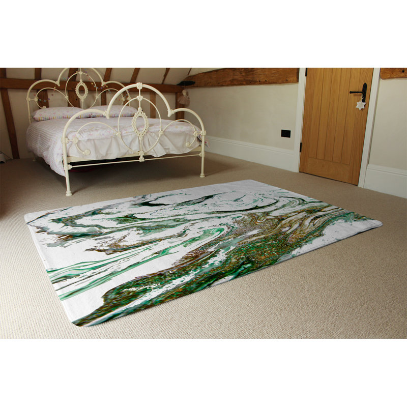 Pawlowski Rectangle Animal Print and Chevron Shaggy Area Rug, Rectangle 140 x 200cm