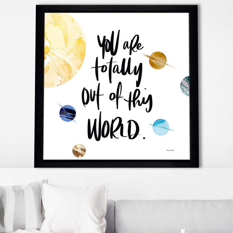 «Totally Out Of This World» par Lanie Loreth, Cadre noir, H 25,5 po x l 25,5 po x P 1 po
