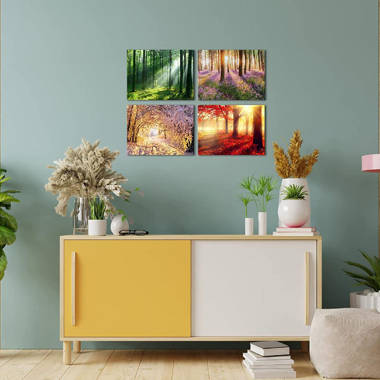 DiaNocheDesigns The Four Seasons Framed On Canvas by Aja Ann Print