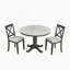 Ensemble de table à manger et de chaises 5 pièces, table de cuisine en bois massif avec 4 chaises confortables pour les réunions de famille-358359716