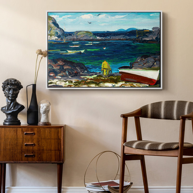 "Vintage Landscape - CXV III" sur toile, Blanc, H 17 po x l 25 po