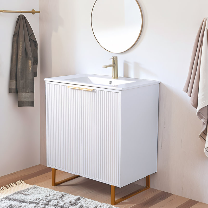 Ensemble de meuble-lavabo simple 30 po blanc moderne