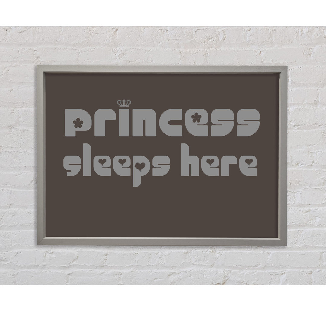 Princess Sleeps 2 Chocolate - Einzelner Bilderrahmen Typografie auf Leinwand