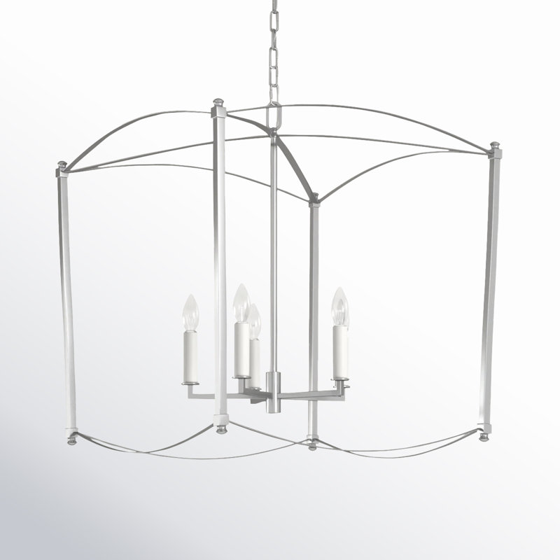 Olive 5-Light Chandelier, Nickel poli