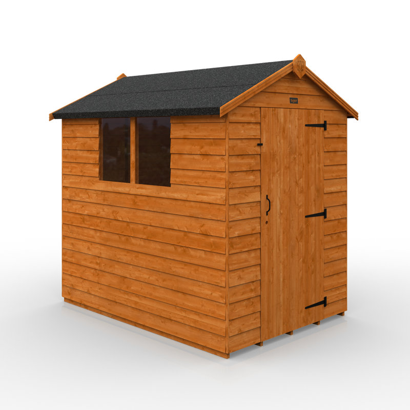 Tiger Wooden Overlap Apex Garden Shed, 5ft. W x 7ft. D