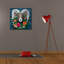 "Epic Graffiti" Longhorn Sheep With Wreath "par Heather Gauthier, art mural sur toile, 26 po x 26 po