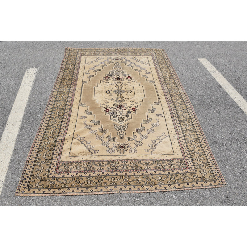 Tapis turcs, grands tapis de 5,3 x 8,3 pi, tapis rétro, tapis brun, tapis oriental, tapis bohème