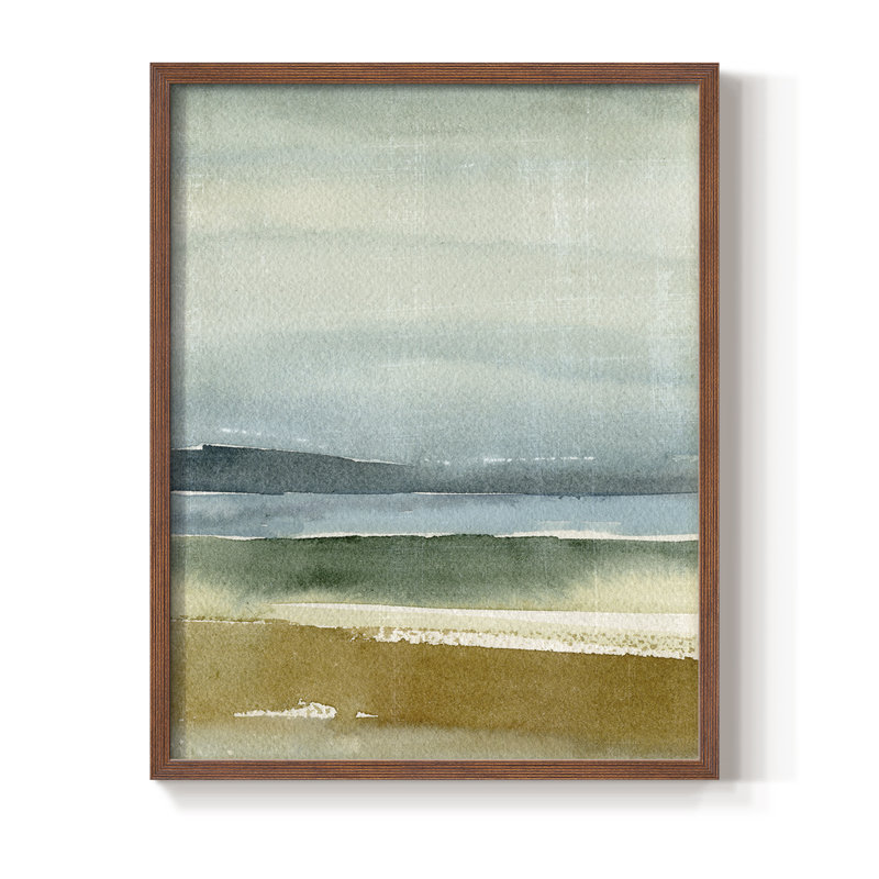 Ochre Perspectives II, reproduction encadrée - bois massif, H 11 po x l 9 po, Noyer