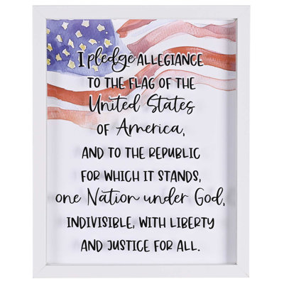 Framed Wall Art Pledge Of Allegiance