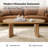 Jesusa Modern 47"W Oval Coffee Table with Solid Wood Adjustable Legs