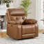 Ensemble de salon inclinable électrique capitonné 2 pièces 2 pièces - Canapé inclinable simple en cuir fleur + canapé 3 places avec porte-gobelet caché USB-192717404