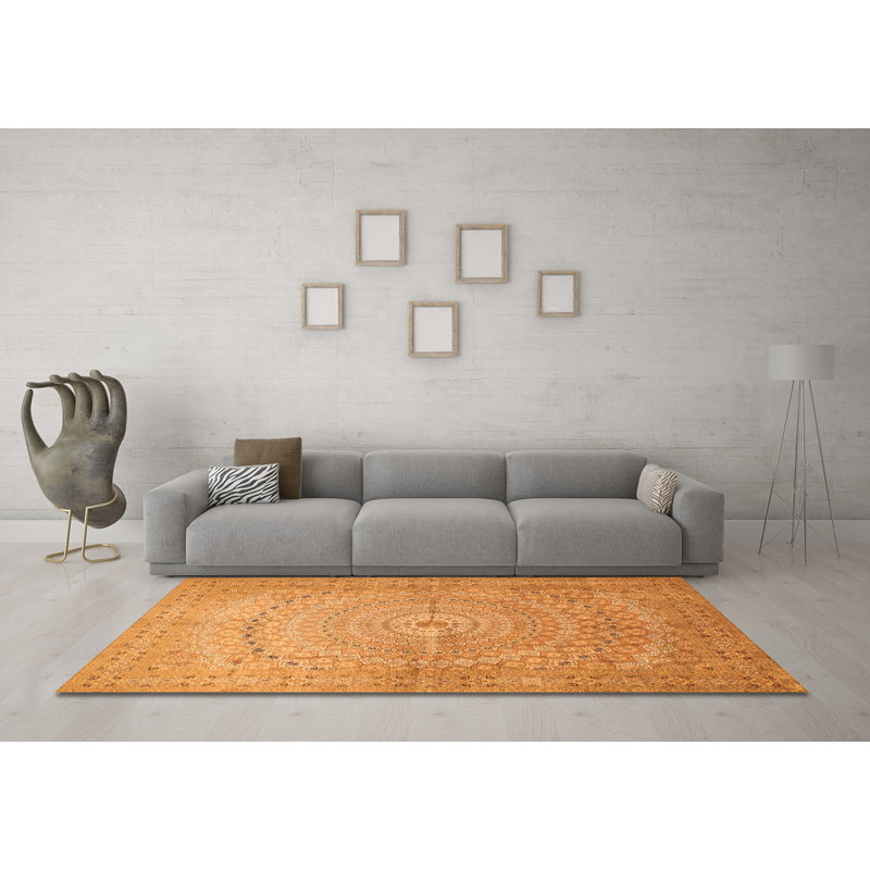 Mikaeyla Performance Oriental Indoor Rug, Square 7'