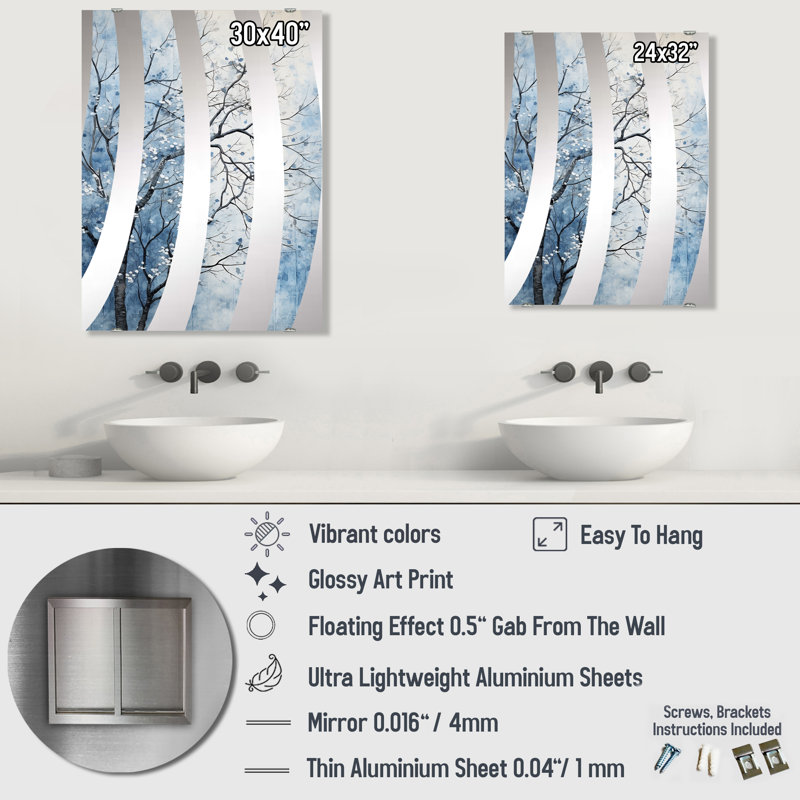 Miroir mural Naidu MIR136635, 32 po x 24 po