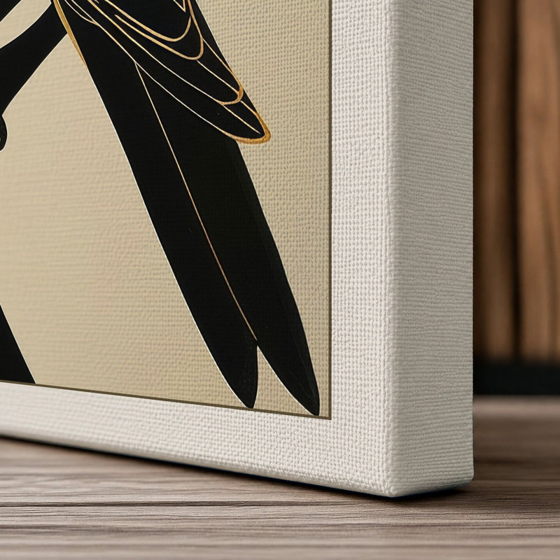Study of Form Japandi - Wrapped Canvas, 18x12 - 45.7 x 30.5 cm, Cream Border