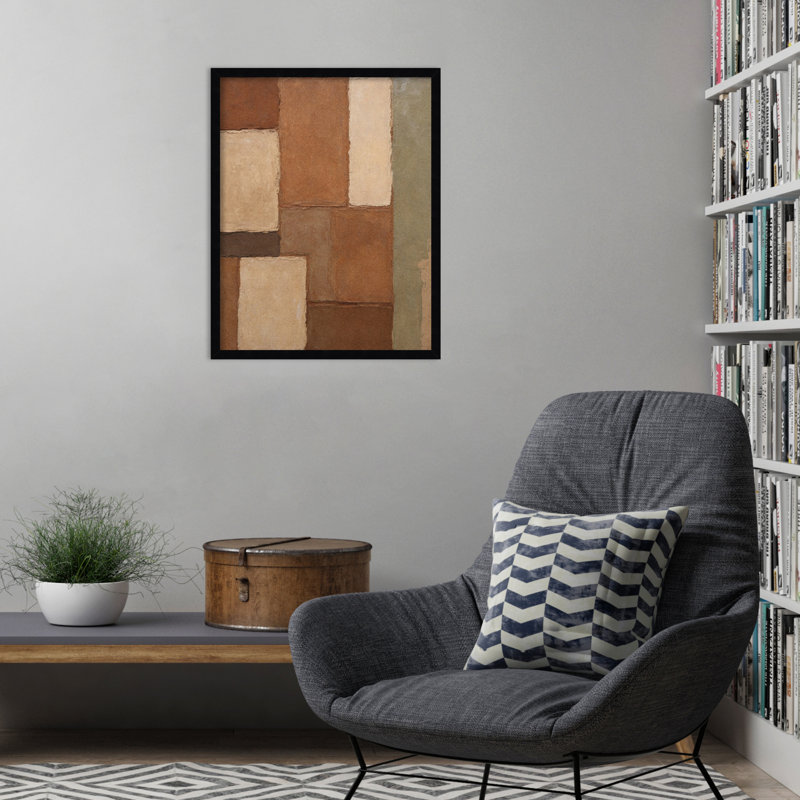 «Arcilla» par Dan Hobjour, reproduction d'art encadrée sur bois, Noir, noir, noir, noir, H 25 po x l 20 po