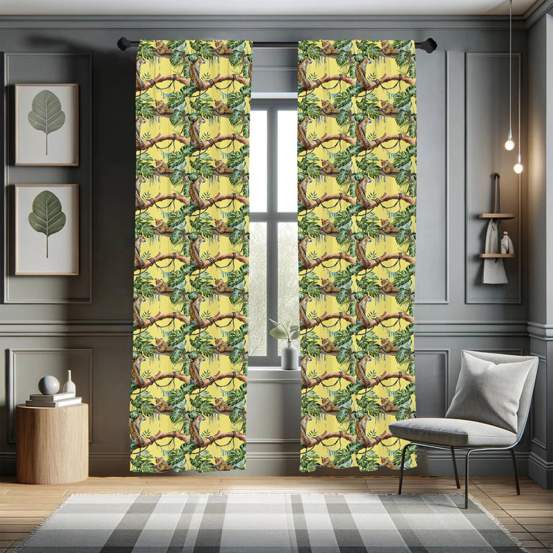 Semi-Sheer Rod Pocket Curtain Panels, 28" x 95"