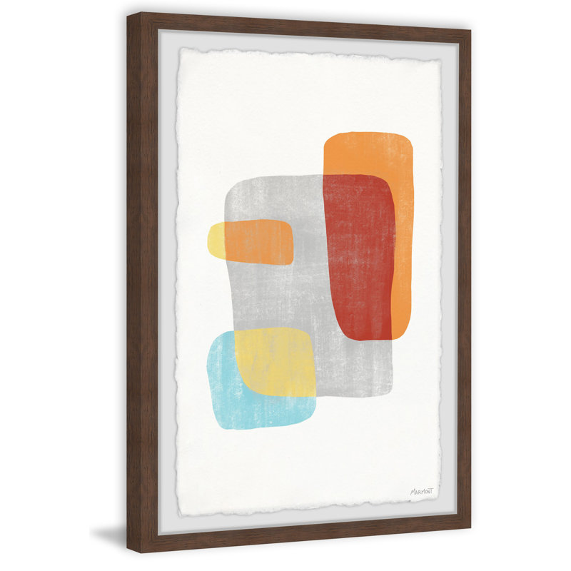 Coloured Bricks - Single Picture Frame Painting, 30 cm H x 20 cm W x 3.81cm D 