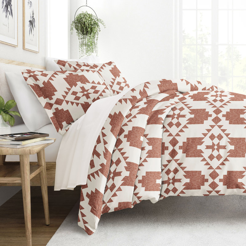 Clay Adobe Diamond Reversible Twin XL Duvet Cover Set
