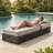 Clybourn Outdoor Poolside Adjustable Wicker Chaise Lounge Chair With Cushion (Set Of 1)-267828057