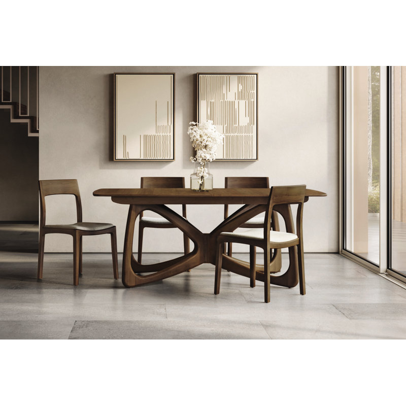 Butterfly Dining - Wood, Natural Walnut, 30"H x 84"L x 50"W