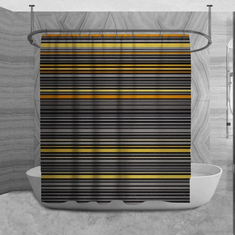 Rideau de douche à rayures Rianda, H 93 po x l 70 po