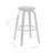 30 Inch Bar Height Backless Swivel Gray Faux Leather And Black Wood Mid-Century Modern Bar Stool