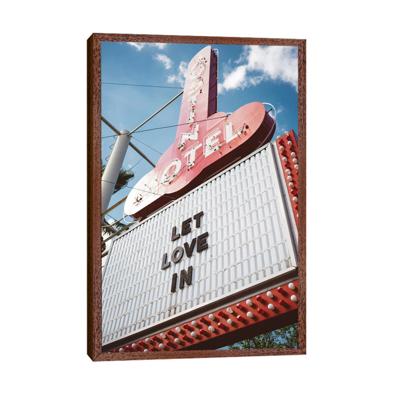 Let Love In II by Bethany Young - Print on Canvas, 152.4cm H x 101.6cm W x 3.81cm D, Classic Brown Wood Framed