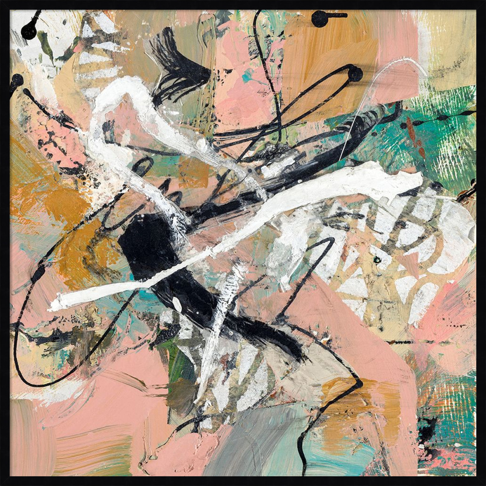 Sutter "Fluid" Print by Suzanne McCourt, 41" H x 41" W, Black