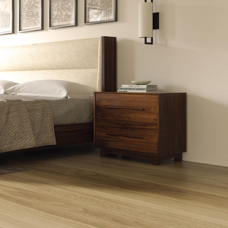 Sloane 2 - Drawer Solid Wood Dresser, Natural Walnut