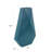 Lalar Matte Teal Contemporary 3-D Geometric Ceramic Vase-2038332353