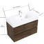 Meuble-lavabo de salle de bain 36 po - Grand rangement, Silencieux et silencieux, sans poignée, moderne, lisse, design