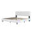 King Size Upholstered Platform Bed With LED Light Strips,White